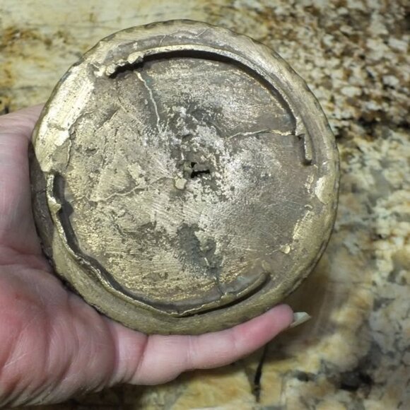 African Ashanti Kudo Bronze Tribal Lidded Container - Picture 6 of 8